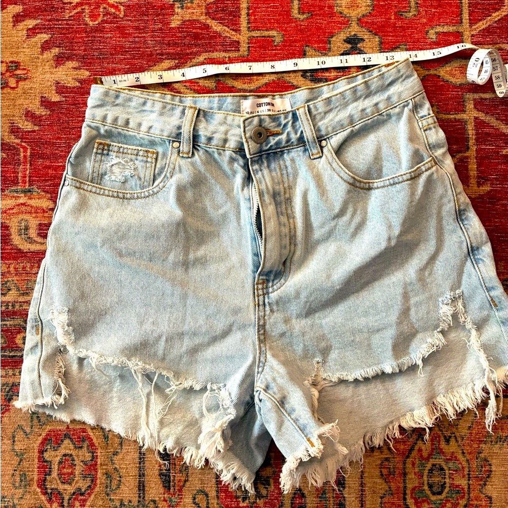 Cotton On High Mom Denim Short Size 6